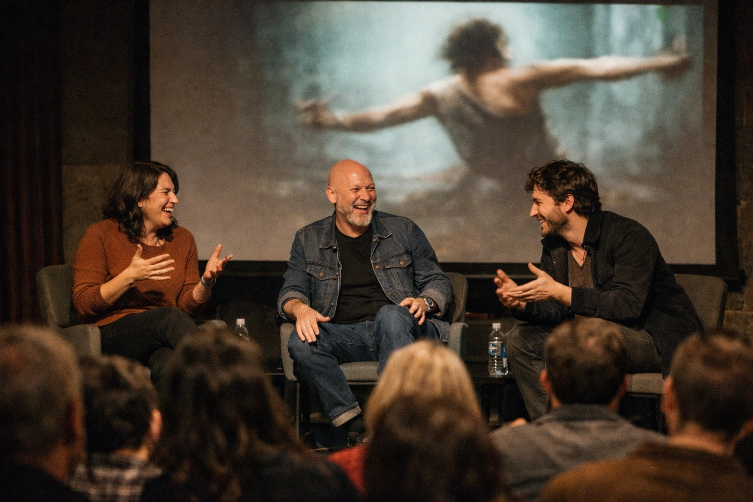 Creators leading a panel discussion during a FIFA Connexions event at a Montreal film festival.