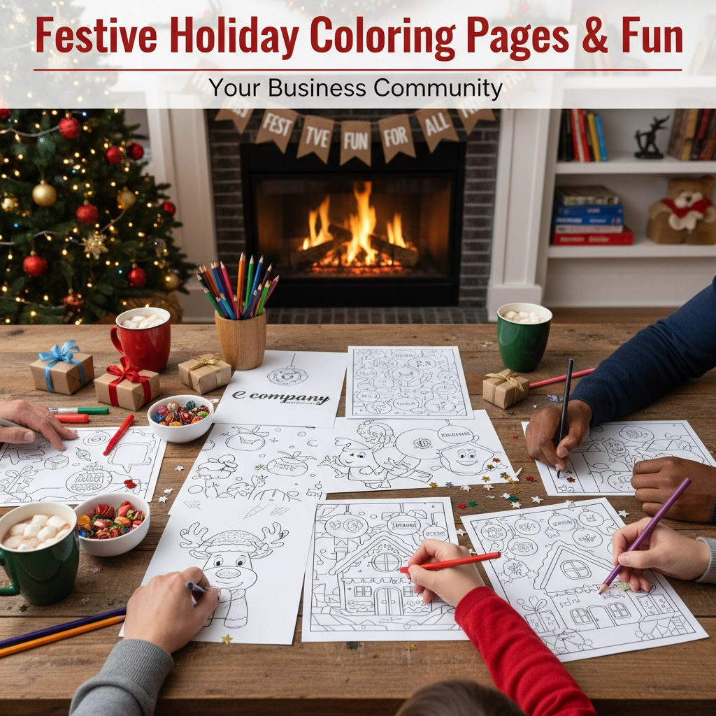 Festive Holiday Coloring Pages  Fun for Your Business Community