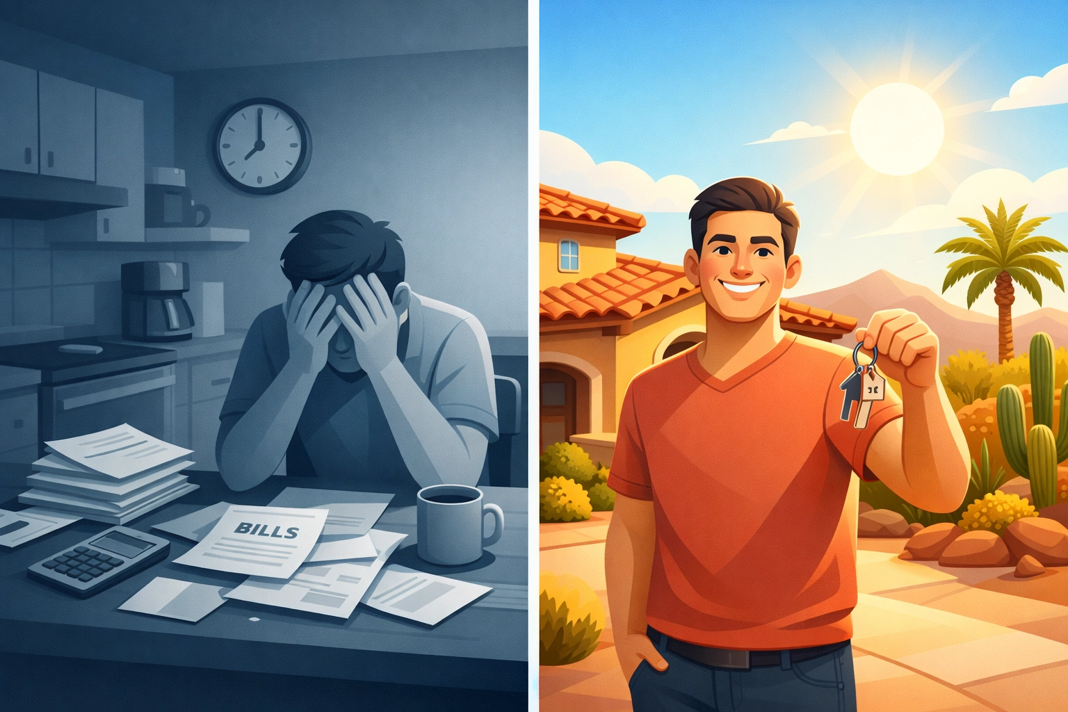 Worker achieving homeownership through corporate real estate benefits program