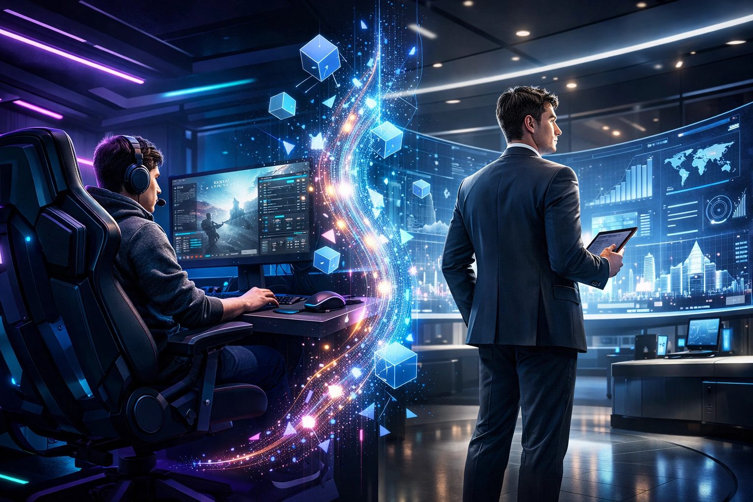 Visualizing the talent funnel from high school esports labs to professional corporate technology careers.