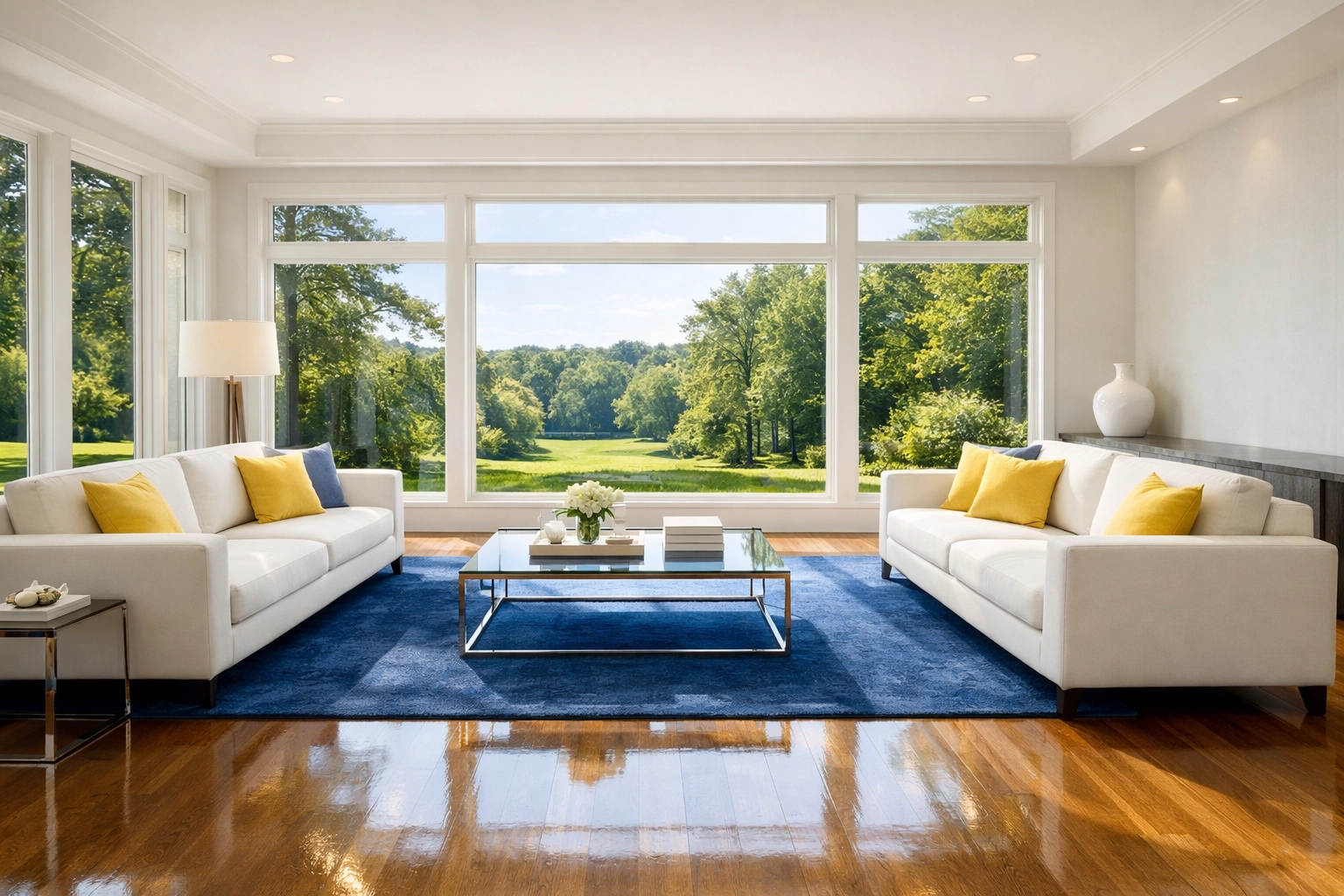 Immaculate Southborough living room showing the results of professional weekly vs bi-weekly house cleaning.