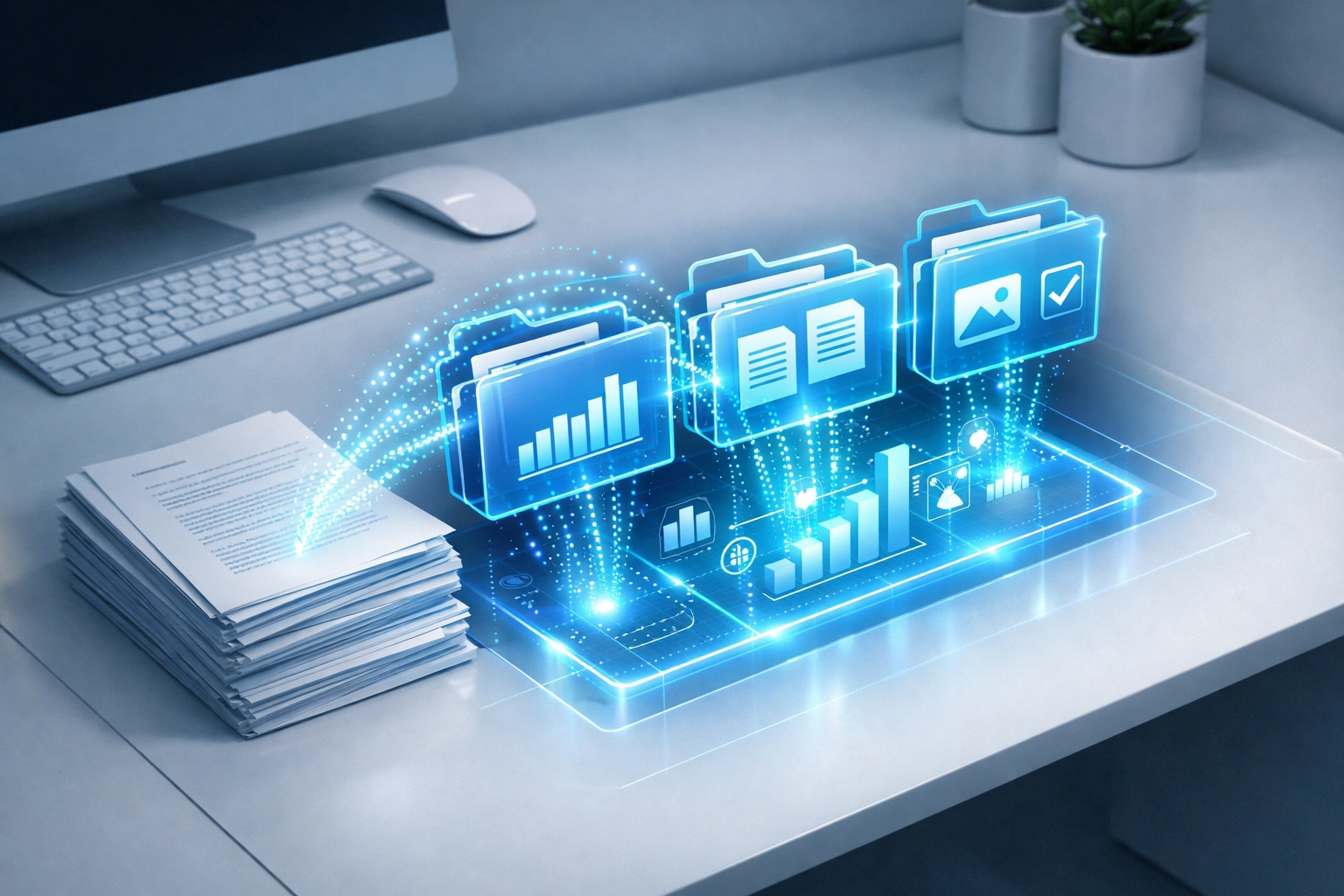 AI automation digitizing documents and processing data for business workflows