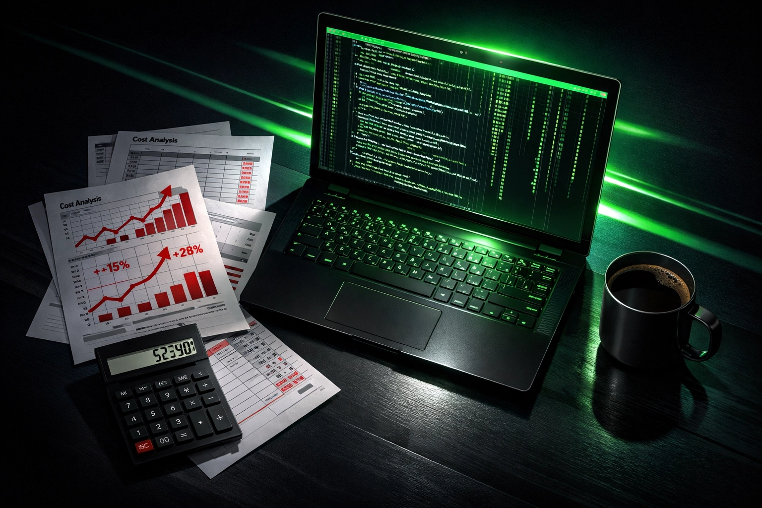 Hidden costs of hiring internal IT staff showing rising expenses and overhead for small businesses