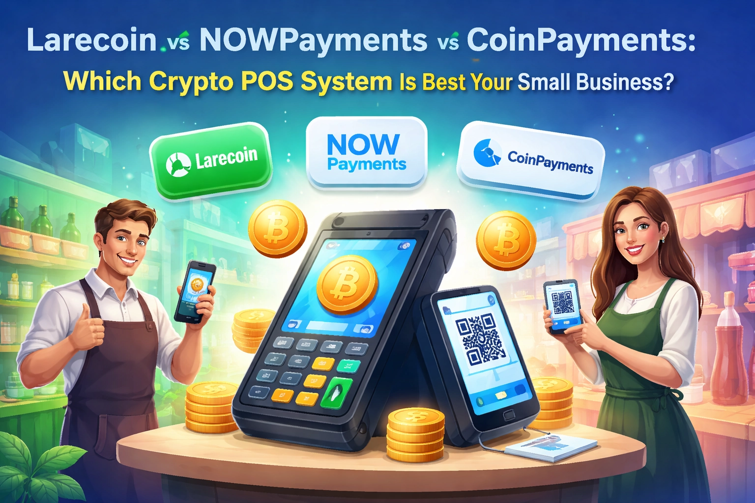 [HERO] Larecoin vs NOWPayments vs CoinPayments: Which Crypto POS System Is Best for Your Small Business?