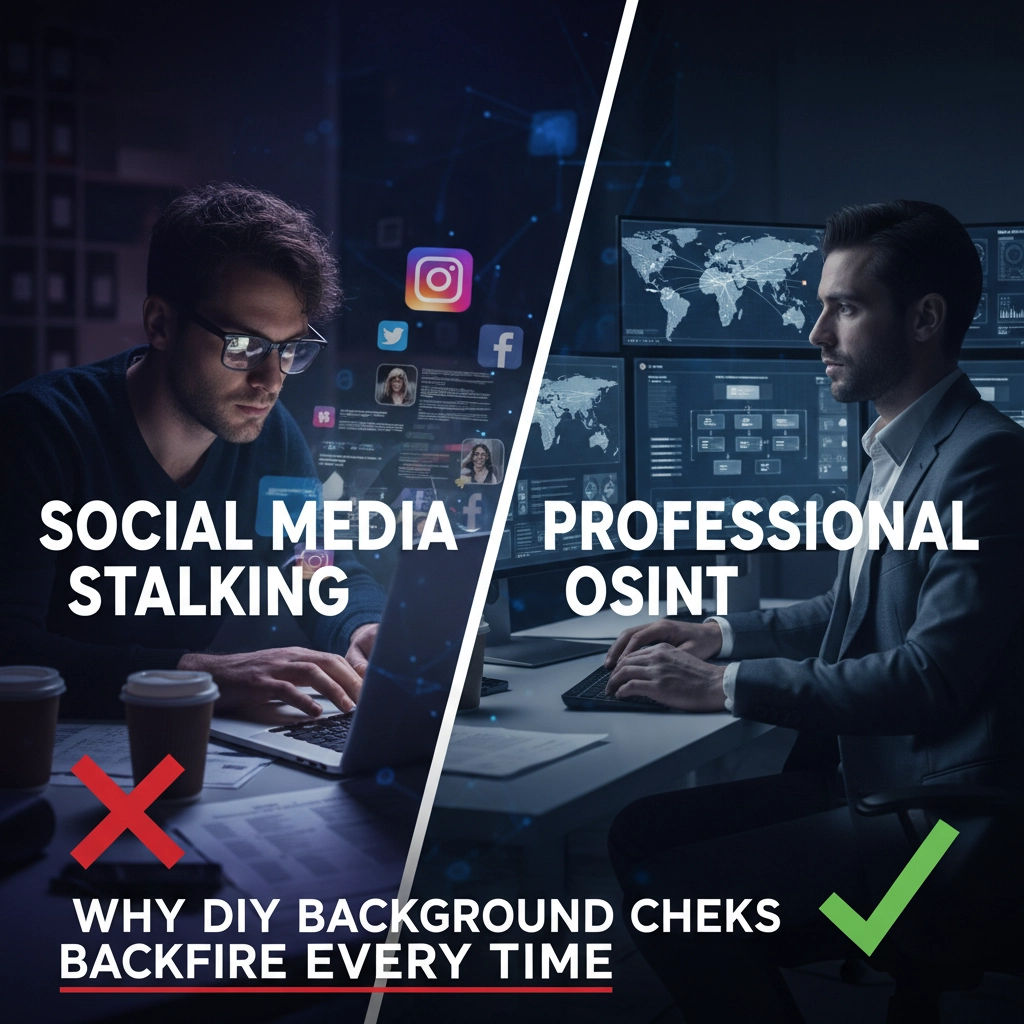 Social Media Stalking vs Professional OSINT: Why DIY Background Checks Backfire Every Time
