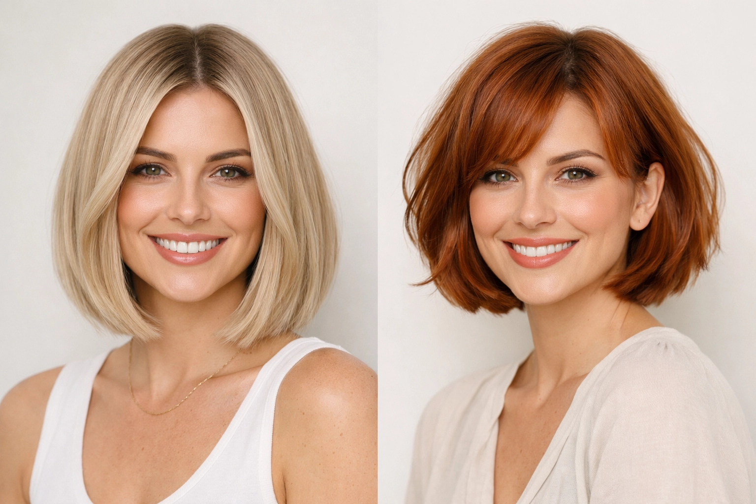 Spring 2026 hair transformations featuring soft bob and lived-in color at Concord salon