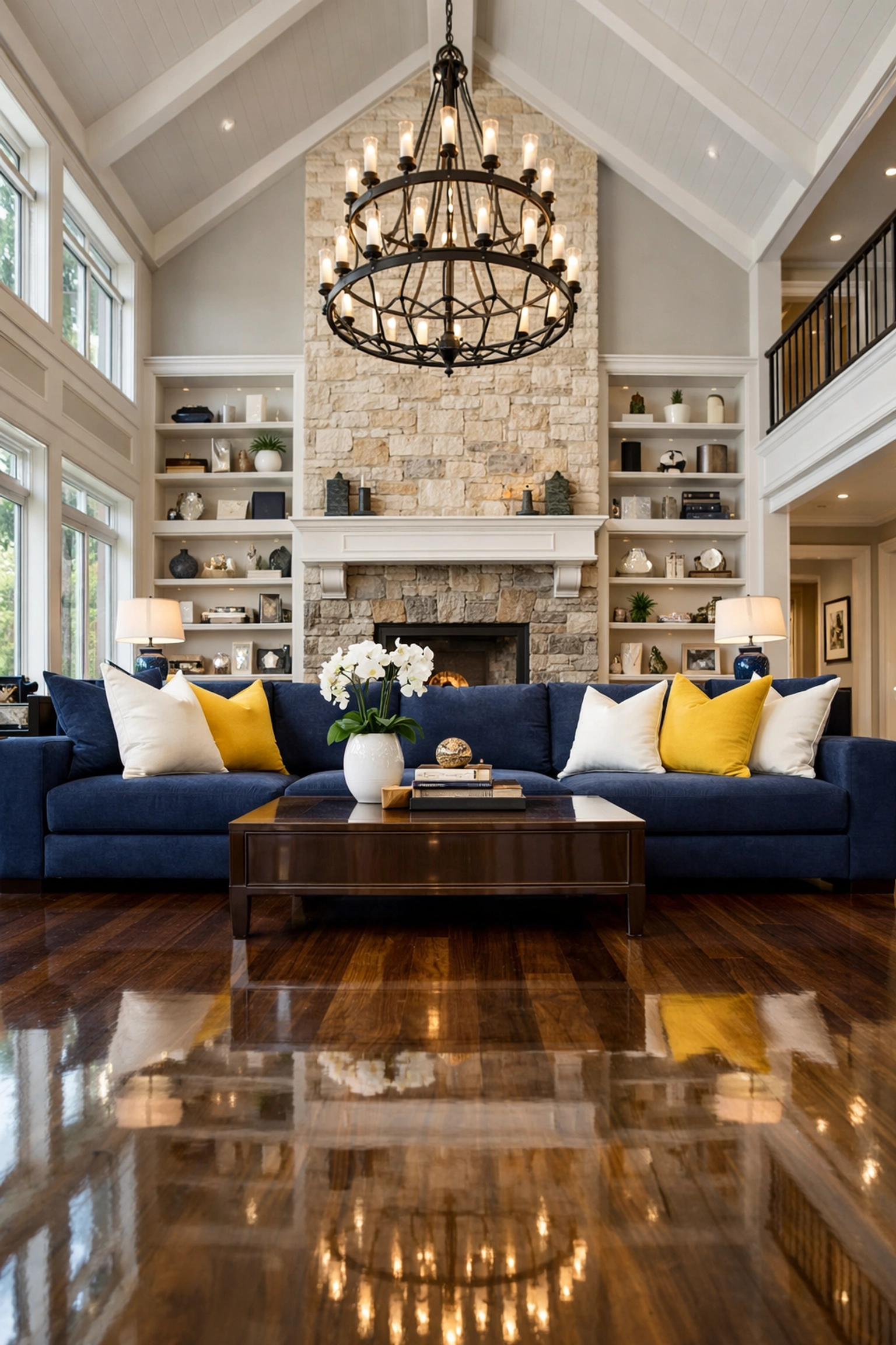 Spotless luxury living room in Dover showing residential cleaning Massachusetts ninja level efficiency.