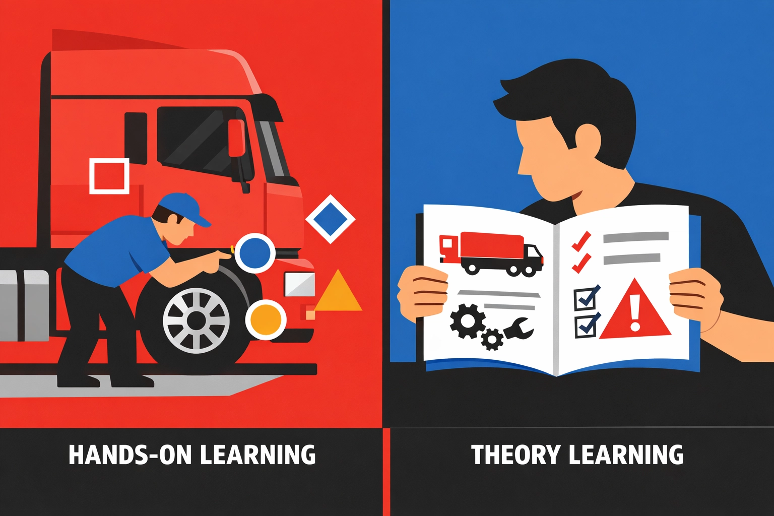 Different learning styles in driver training: hands-on vehicle checks versus theory