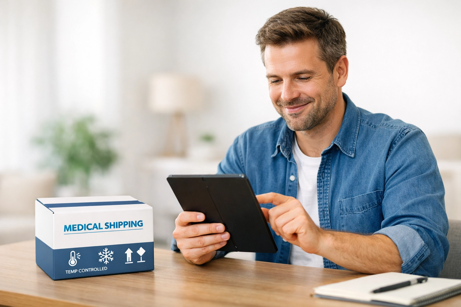 A California resident receiving online weight loss medication via a discreet home delivery service.