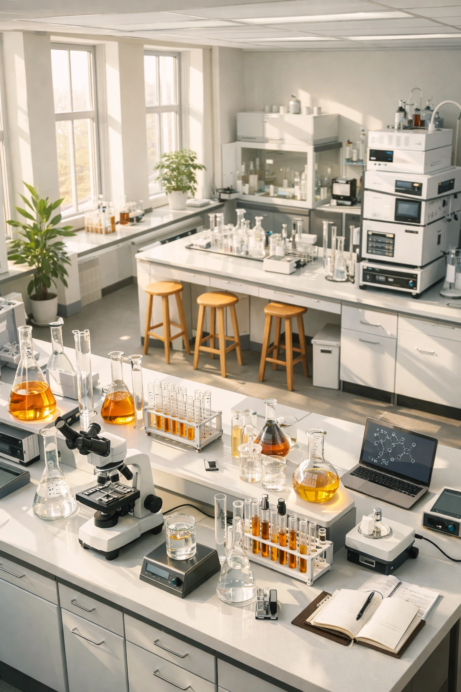 Modern university chemistry laboratory with equipment at top UK institution