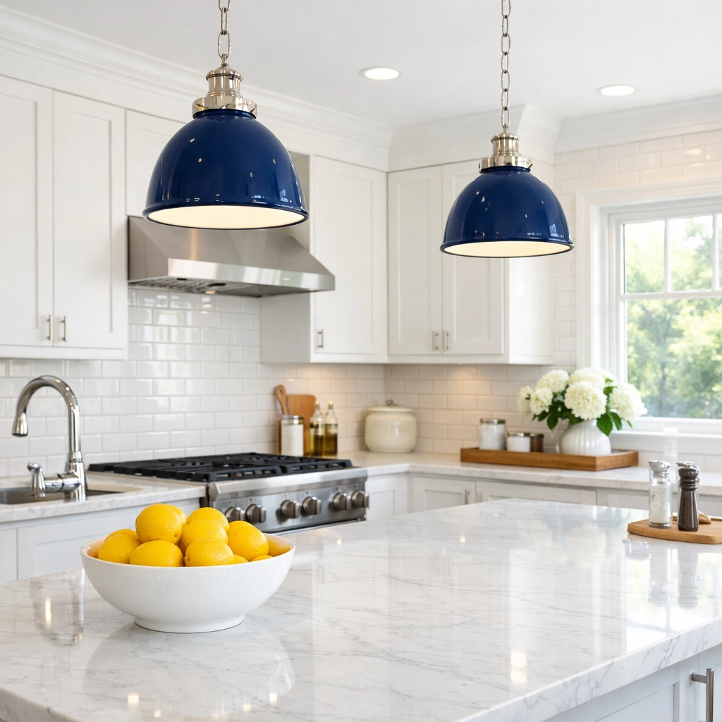 Pristine white kitchen in East Harwich after a professional bi-weekly house cleaning East Harwich MA visit.