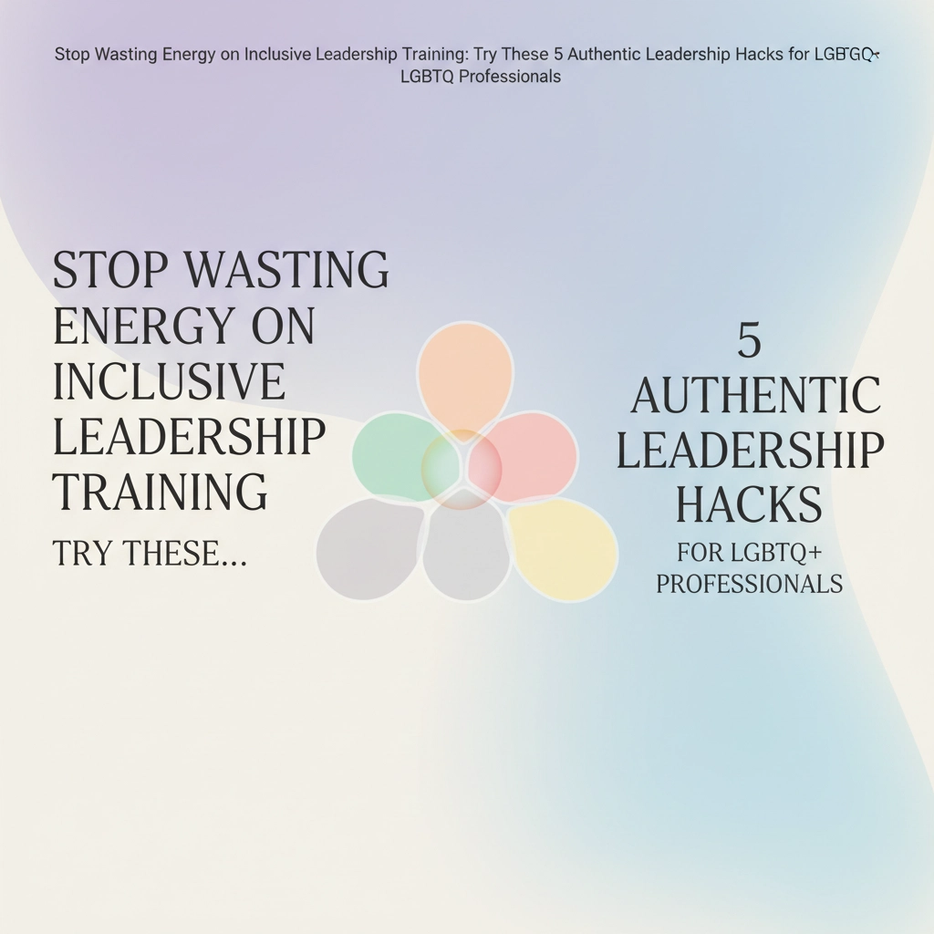 Stop Wasting Energy on Inclusive Leadership Training: Try These 5 Authentic Leadership Hacks for LGBTQ Professionals