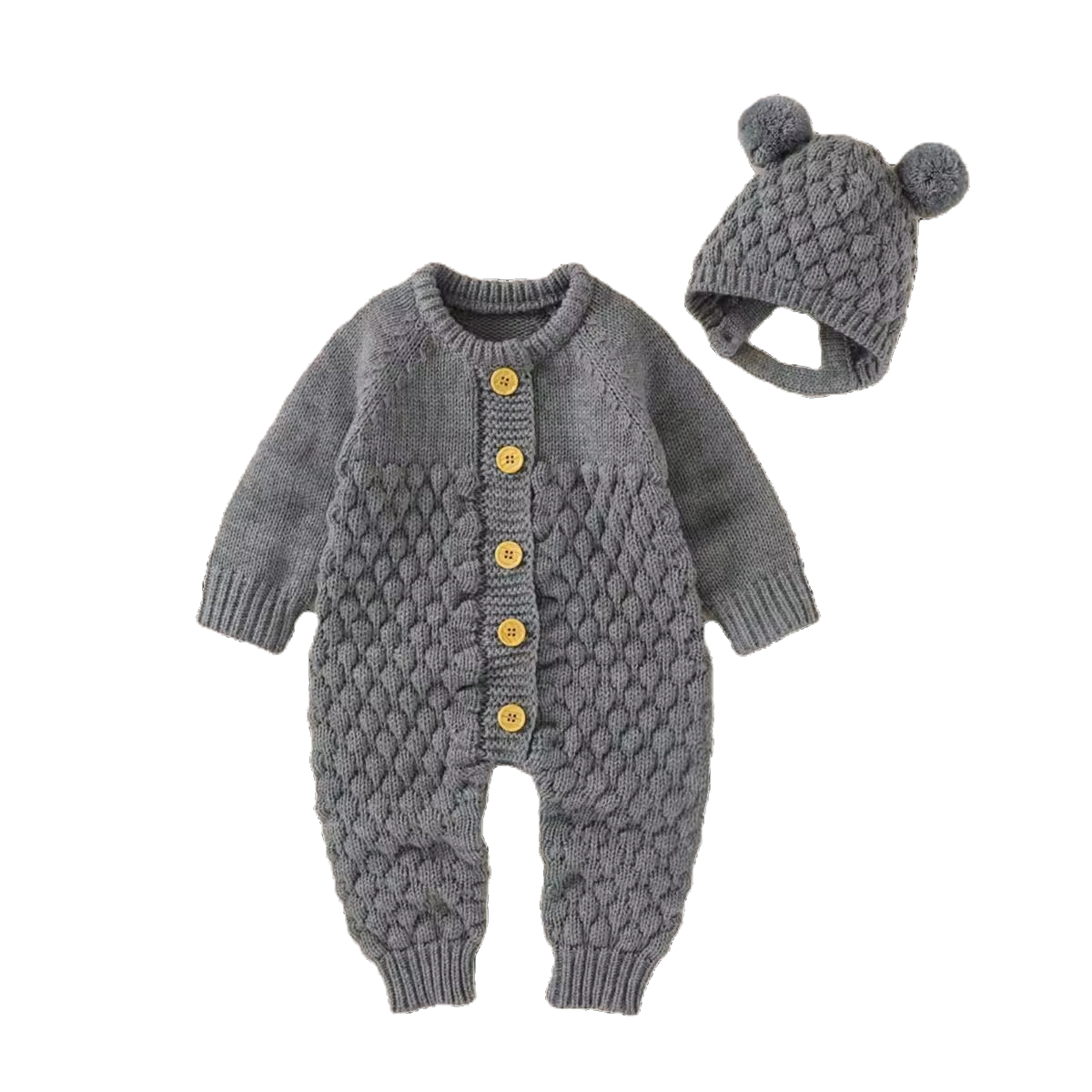 Slate Comfort Knitted Jumpsuit Set