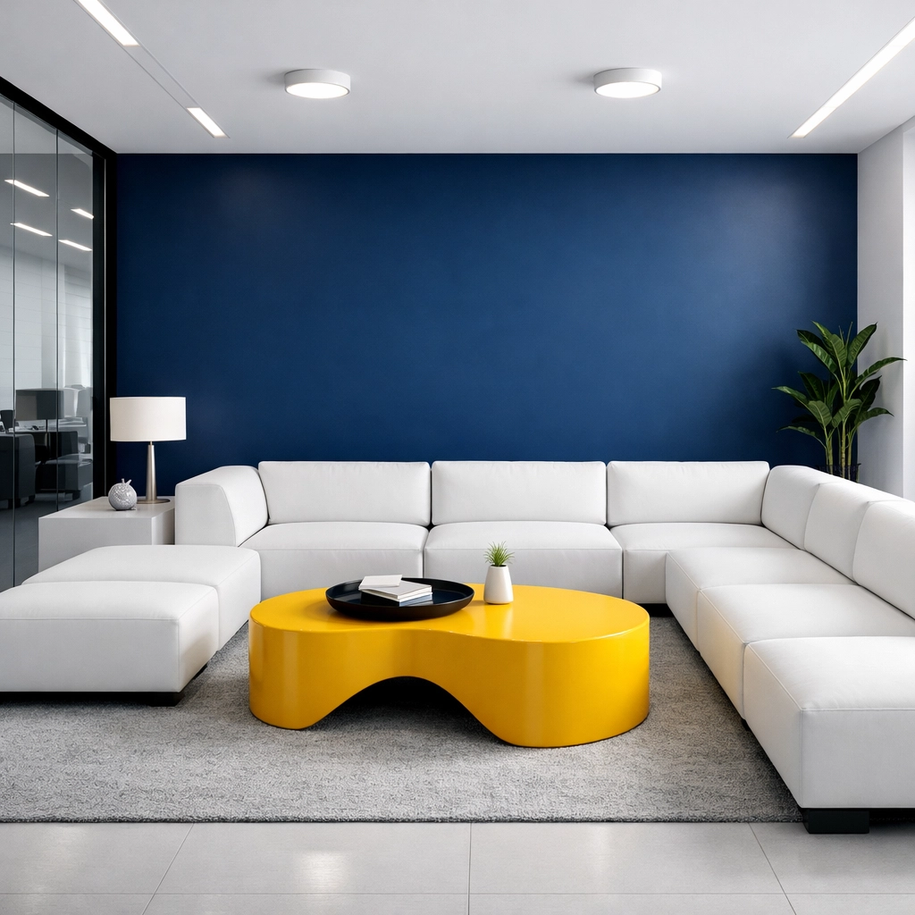 Sterile and orderly office lounge area reflecting premium janitorial services for Massachusetts businesses.