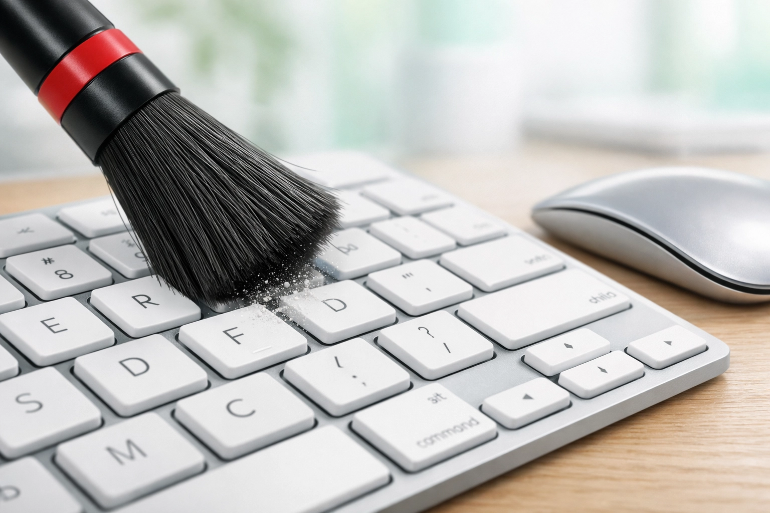 Deep cleaning electronics and keyboards to improve office air quality in Cedar Falls.