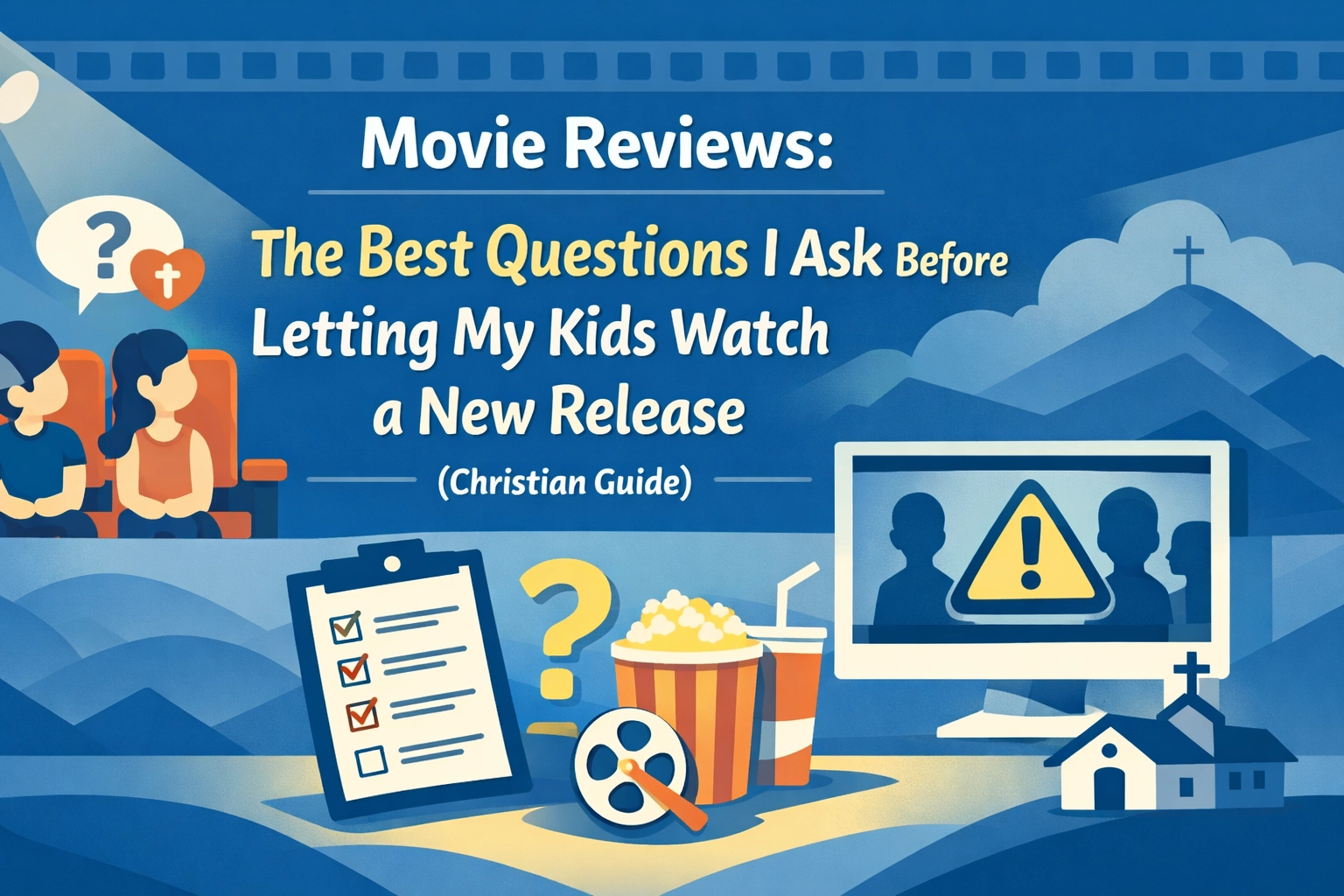 I used to wing it when choosing movies for my kids. If the poster looked fun and the rating seemed okay, we'd hit play. Then one evening, about fifteen minutes into what I thought was a harmless animated adventure, my seven-year-old was asking questions I wasn't ready to answer. That night changed how I approach movie selection completely. Now I have a system: a set of questions I ask myself before any new release gets the green light in our house. These aren't just about checking a content rating. They're about protecting hearts and minds while still letting my kids enjoy great stories. If you're navigating the same challenge, these questions might help you too.  Question 1: What's the Actual Age Range for This Film?  The MPAA rating is a starting point, not the finish line. A PG rating can include anything from mild cartoon violence to surprisingly dark themes. I've learned to dig deeper. I ask myself: Is this made for six-year-olds or twelve-year-olds? There's a massive difference. A film marketed to "families" might be perfect for tweens but way too intense for younger children. I look at the specific age recommendations from trusted Christian review sites, not just the studio's marketing. For example, historical dramas with faith themes can be incredibly powerful for older kids but might include traumatic scenes that younger viewers aren't ready to process. I learned this the hard way with a World War II faith story that left my youngest having nightmares for a week.  Question 2: How Many Times Will I Need to Hit Pause for a Teaching Moment?  Some movies are worth watching because  they create conversation opportunities. Others are just exhausting. I try to gauge how much active parenting a film will require. If I'm going to need to pause every ten minutes to explain why a character's choices were wrong or to clarify a confusing worldview message, that's not a relaxing family movie night: that's a teaching session disguised as entertainment. Nothing wrong with that sometimes, but I like to know what I'm signing up for. I ask: Will this spark one or two good conversations, or will it require constant intervention? Both have their place, but the distinction matters for planning.  Question 3: What's the Curse Word Count?  This one's straightforward but often overlooked in "family-friendly" films. Some PG and PG-13 movies slip in language that I'd rather not have my kids repeating at school or church. I check Christian review sites that actually count the instances. It's not about being overly strict: it's about knowing what we're walking into. If a film has one or two mild words, I can address that. If it's peppered throughout, that's a different decision. I also consider the context  of the language. Is it used casually as normal dialogue, or is it presented as a character flaw that gets addressed in the story? Context changes everything.  Question 4: Does the Humor Undermine the Values I'm Teaching?  This is where so many "clean" movies trip me up. No violence, no language, no inappropriate content: but the entire comedic premise is built on disrespecting authority, mocking purity, or celebrating rebellion without consequences. I ask myself: What are my kids learning to laugh at? If the punchline is always "parents are stupid" or "following rules is for losers," that's planting seeds I'll spend the next month trying to dig up. Humor reveals worldview. If a movie wants my kids to find selfishness funny or treats faith as something to mock, it doesn't matter how "clean" the content checklist looks.  Question 5: How Does It Handle Spiritual Themes?  Not every movie needs to be explicitly Christian, but I do want to know how it handles spiritual questions when they come up. Does it present a vague "believe in yourself" message as equivalent to biblical faith? Does it mock prayer or present Christians as judgmental caricatures? Some films handle these themes beautifully: showing characters who genuinely wrestle with faith, pray in real ways, or demonstrate Christ-like love even without preaching. Those are treasures. Others use Christian imagery as set dressing while promoting completely opposite values underneath. I look for authenticity. If a movie is going to touch on faith at all, I want it done with respect, not as a punchline or a strawman.  Question 6: What's the Fear Factor?  This isn't just about horror movies. Plenty of children's films include scary sequences that can genuinely traumatize younger viewers. I learned to ask: What's the scariest moment in this film, and is my child ready for it? Animated villains can be terrifying. Suspenseful scenes, even without gore, can stick in a child's mind for months. I check parent reviews that specifically call out "jump scares" or scenes that made other kids anxious. I also consider my individual children. What one handles easily might keep another awake at night. There's no shame in saying "not yet" to a film, even if other kids the same age are watching it.  Question 7: Does the Story Resolve in a Way That Honors Truth?  I want my kids to see stories where choices have real consequences and where good ultimately triumphs: not through luck or magic shortcuts, but through courage, integrity, and sacrifice. Does the hero win by lying and getting away with it? Does the villain get redeemed without any real repentance or change? Are problems solved by manipulating others or by bending truth "for the greater good"? The ending matters. It's the last impression, the takeaway message. I want stories that reinforce the values we're building at home, not ones that undermine them with a clever twist in the final ten minutes.  My Go-To Resources for Quick Checks  I don't reinvent the wheel every time. Here are the tools I use most: Plugged In  gives me detailed breakdowns of content concerns from a biblical perspective. Movieguide  offers Christian ratings that help me gauge spiritual themes. Kids-In-Mind  provides specific counts for everything parents care about: violence, language, sexual content: with granular detail. These resources answer most of my questions in about five minutes. I can make an informed decision without spending an hour researching or accidentally exposing my kids to content I'd have never approved.  The Christian Safety Rating System I Use  After checking all these questions, I mentally assign each movie a simple rating: 5 Stars:  Completely safe. Biblical values, zero concerning content, appropriate for all ages in our house. 4 Stars:  Mostly safe with minor concerns. Maybe one or two teachable moments, but overall positive. 3 Stars:  Requires active parenting. Good story but needs discussion before, during, or after viewing. 2 Stars:  Significant concerns. Only appropriate for older kids with strong discernment, and only with parental guidance. 1 Star:  Not for our family right now. Heavy content that contradicts our values or isn't age-appropriate for anyone in our house yet. This system helps me make quick decisions and communicate clearly with my kids about why we're choosing one movie over another.  Takeaway / Next Step  Choosing movies for your kids doesn't have to be stressful or restrictive. It's about being intentional: protecting their hearts while still letting them enjoy great stories that point them toward truth, beauty, and goodness. Start with these seven questions before your next family movie night. You'll find that a five-minute check can save you from an uncomfortable conversation or a week of bad dreams. More importantly, you'll be actively shaping the messages your children absorb during their most formative years. If you found this guide helpful, I'd love to hear what questions you  ask before movie night. Feel free to reach out to me on the site  and share your own screening tips. By the way, visiting helps raise funds for families who lost children at no cost to you: it's all through Google AdSense supporting a cause that matters deeply to me. If you're looking for deeper Christian teaching and a community that tackles faith with authenticity, check out Boundless Online Church . You can explore privately or sign up to connect with others who are serious about following Jesus in everyday life. And don't forget to subscribe so you never miss a review or parenting resource. I publish new content regularly to help you navigate family life with faith and confidence. Share this post with another parent who's trying to make wise media choices for their kids( we're all in this together.)