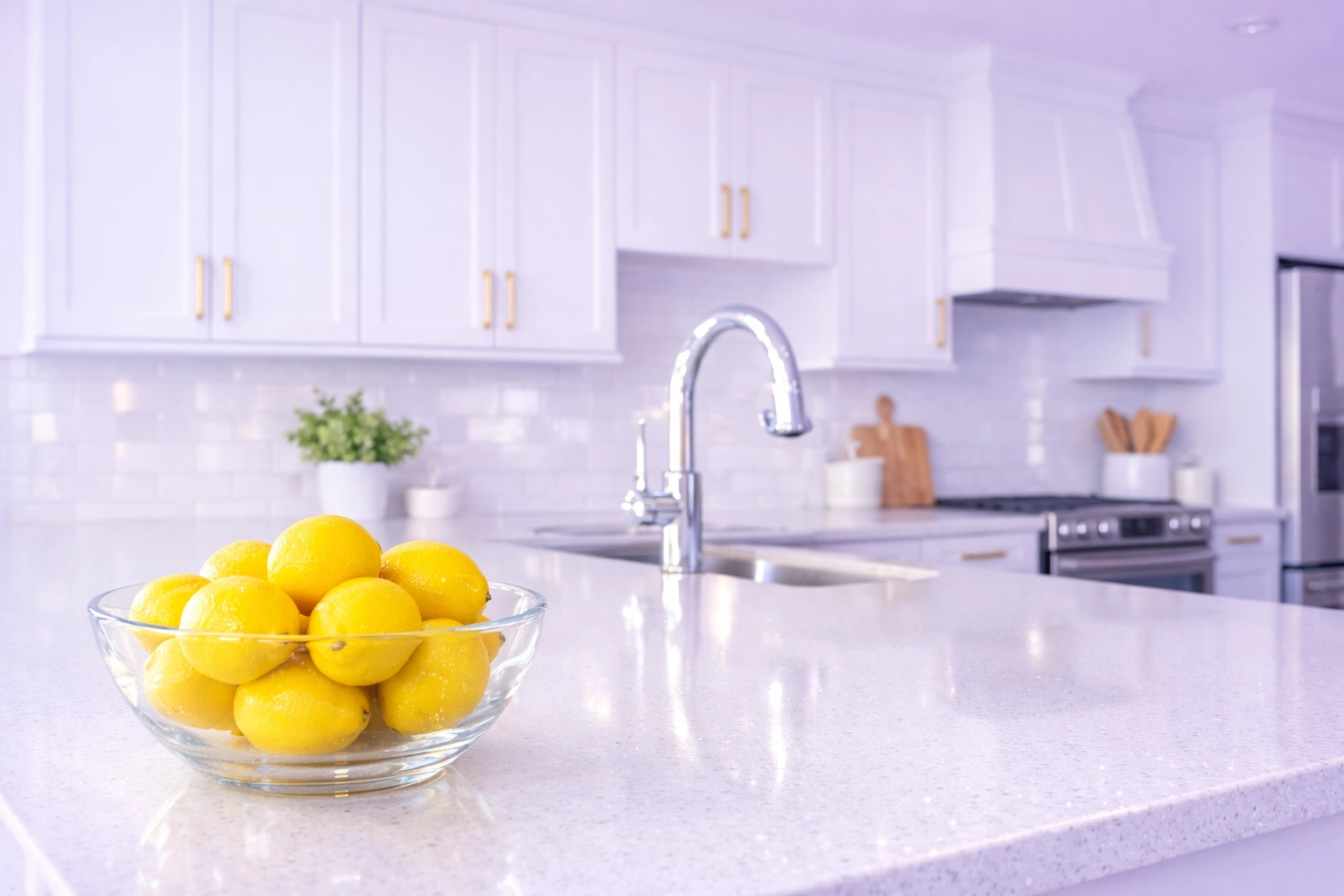 Modern kitchen sanitized by Shine Co move in cleaning in Waterloo IA.