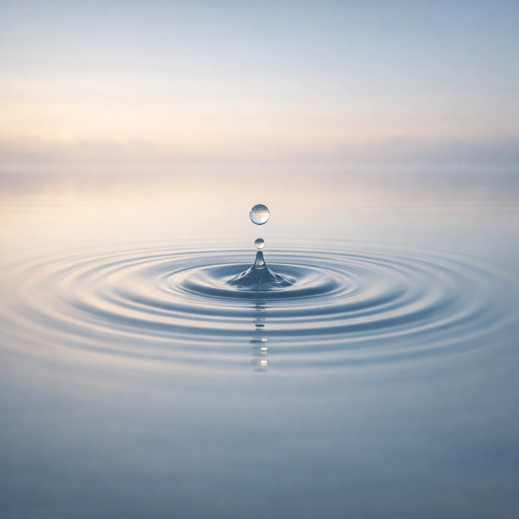 Water ripples at dawn symbolizing Vagus nerve toning and effective nervous system regulation.