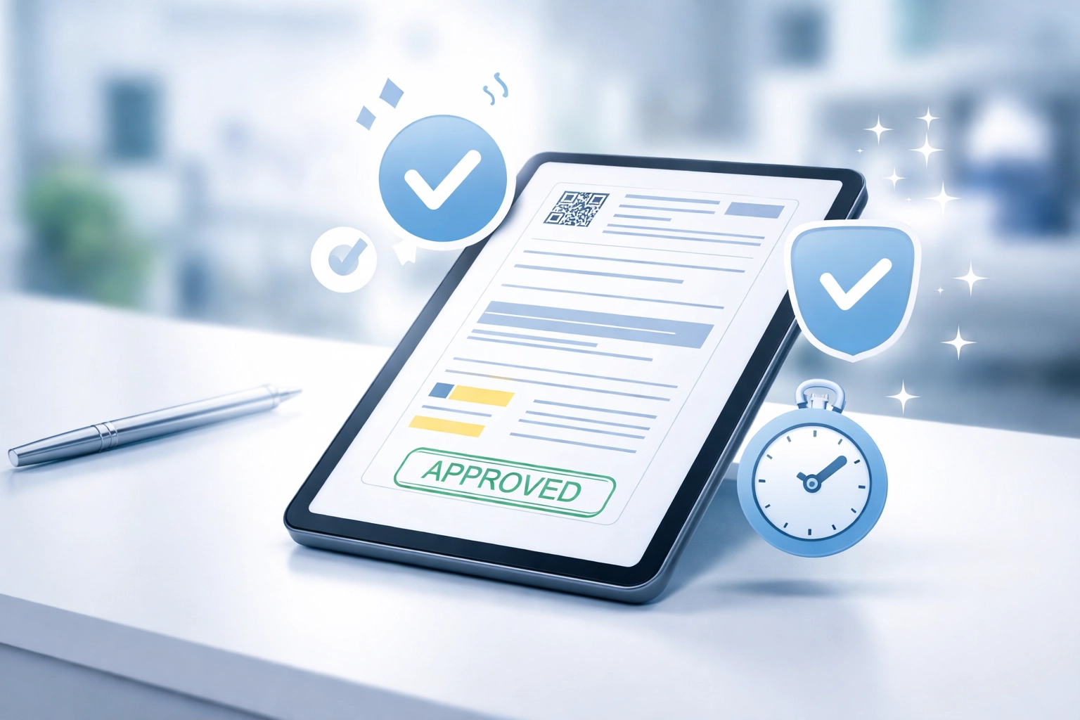 Tablet displaying instant automated DD214 verification for Veterans SNF admissions teams