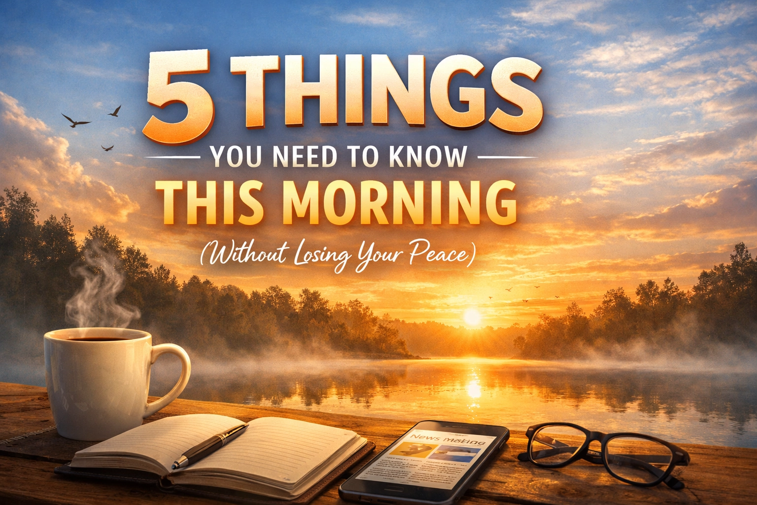 [HERO] 5 Things You Need to Know This Morning (Without Losing Your Peace)