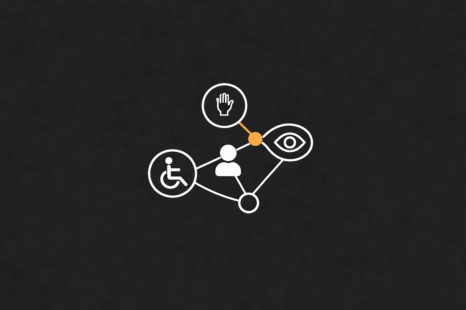 Abstract icon depicting accessible web design, emphasizing inclusivity and universal access online