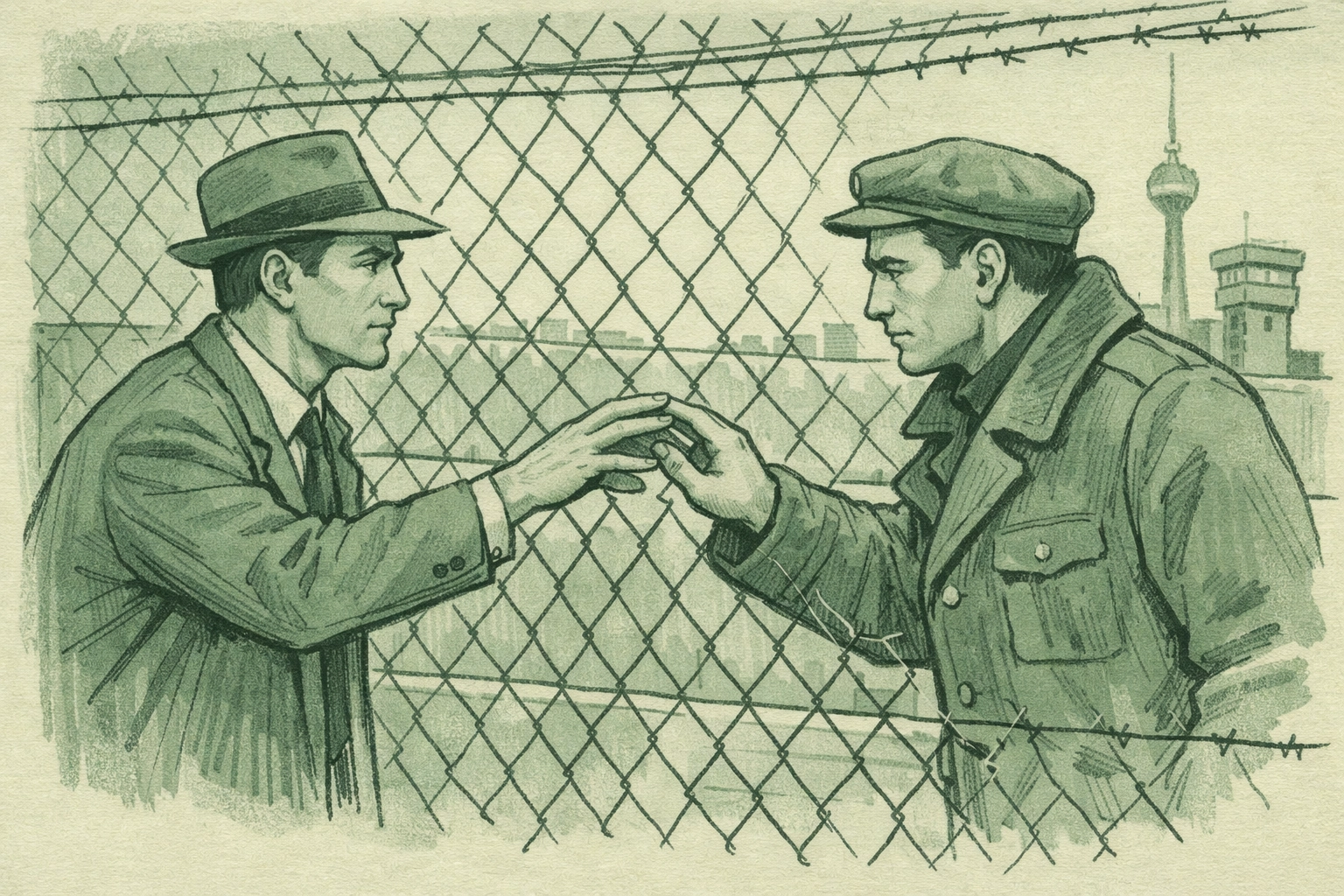 Gay historical romance set at Berlin Wall - Cold War forbidden love story for streaming adaptation