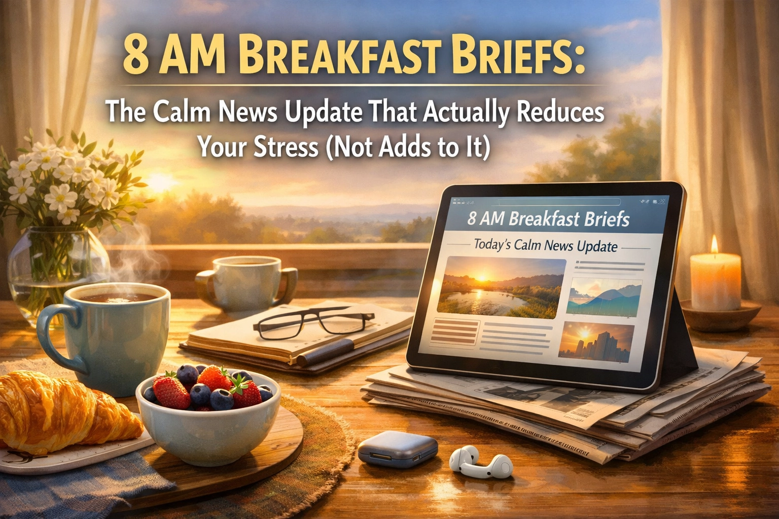 [HERO] 8 AM Breakfast Briefs: The Calm News Update That Actually Reduces Your Stress (Not Adds to It)