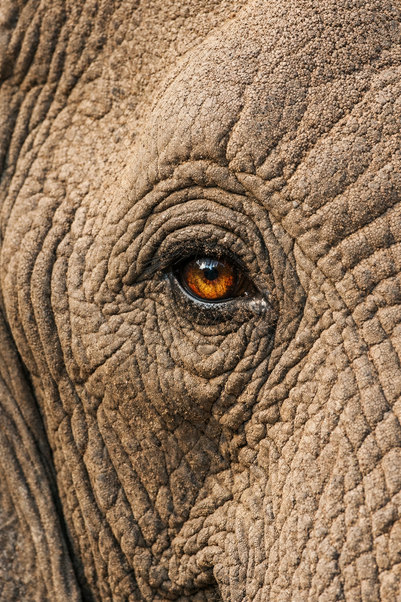 Detailed close-up of an African elephant, emphasizing animal personality and building empathy through imagery.