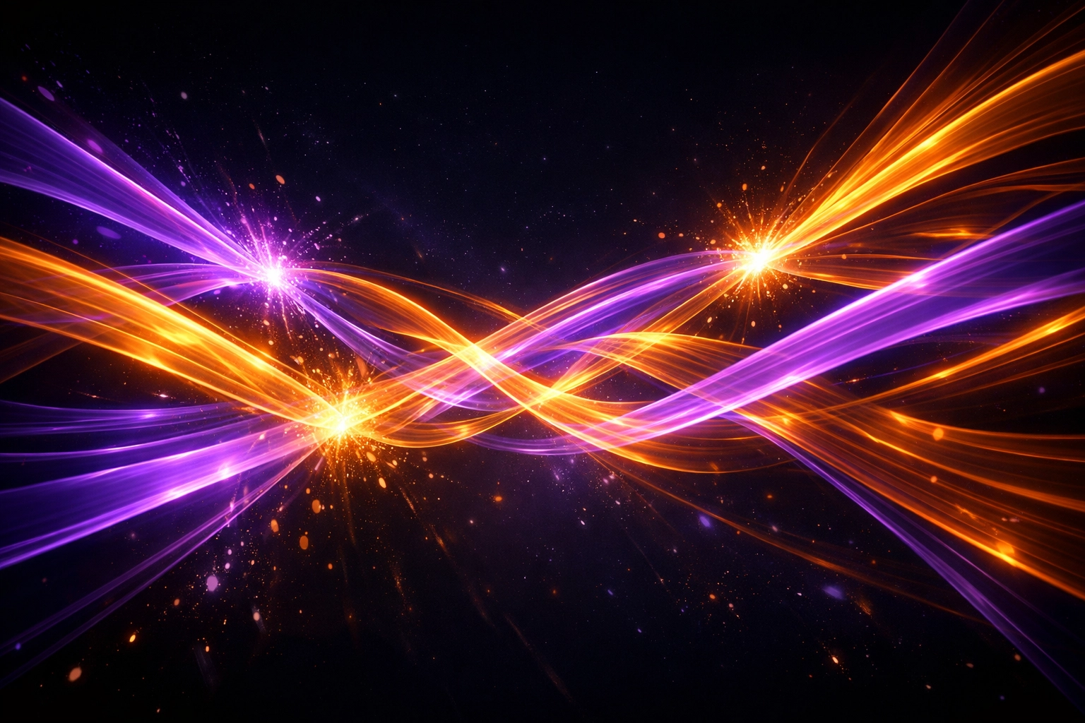 Digital ribbons of light representing a frictionless payment orchestration network for global finance.