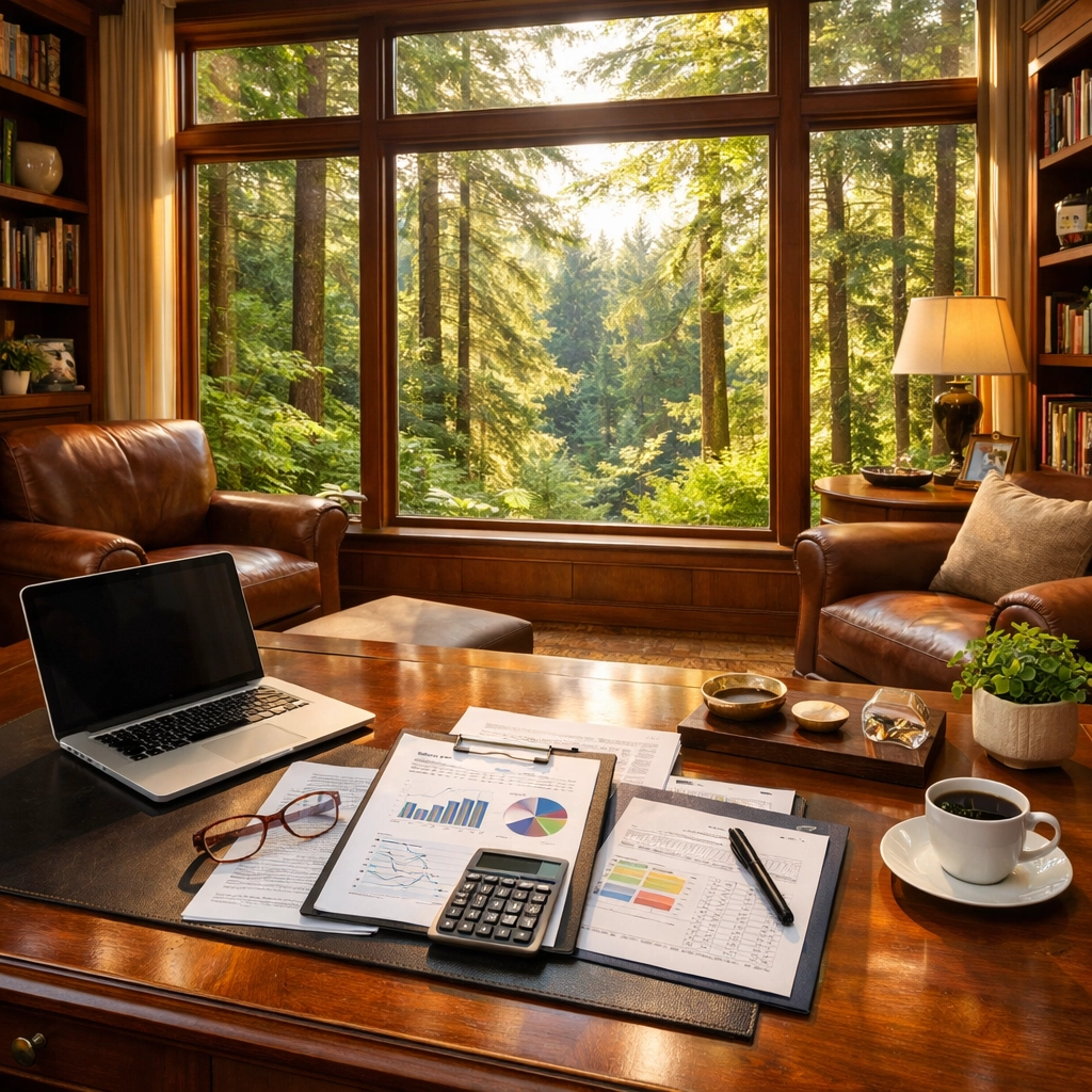 Financial planning documents for comparing HECM and jumbo reverse mortgage options