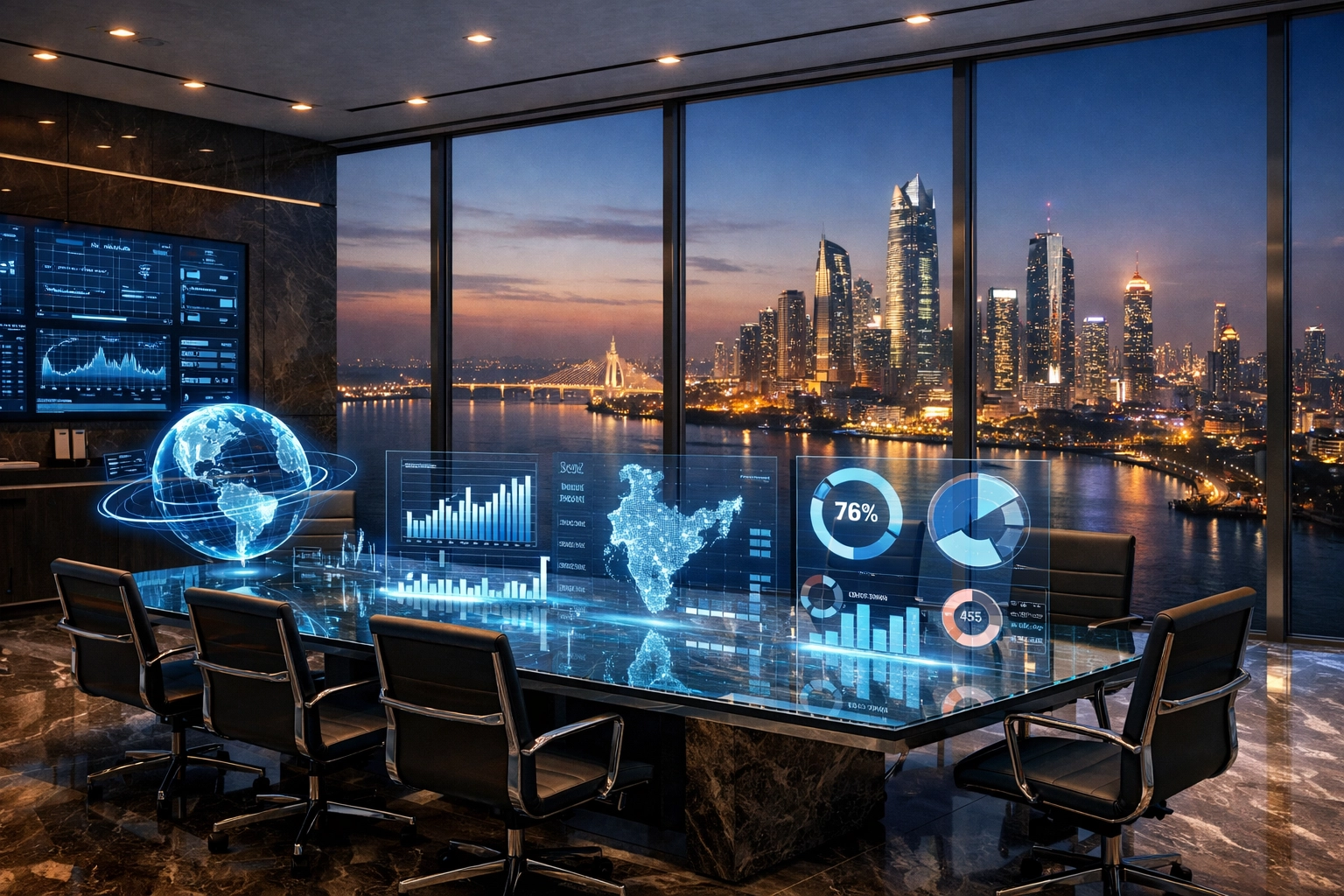 Successful enterprise command center in Mumbai, highlighting the peak of entrepreneur success stories.