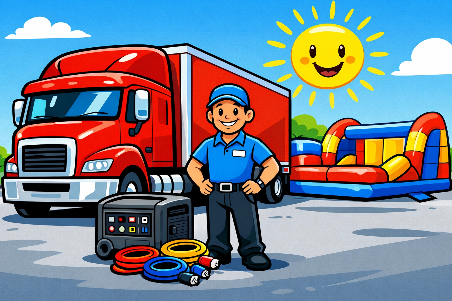 Professional delivery and setup of portable bumper car rentals for events across Ontario.