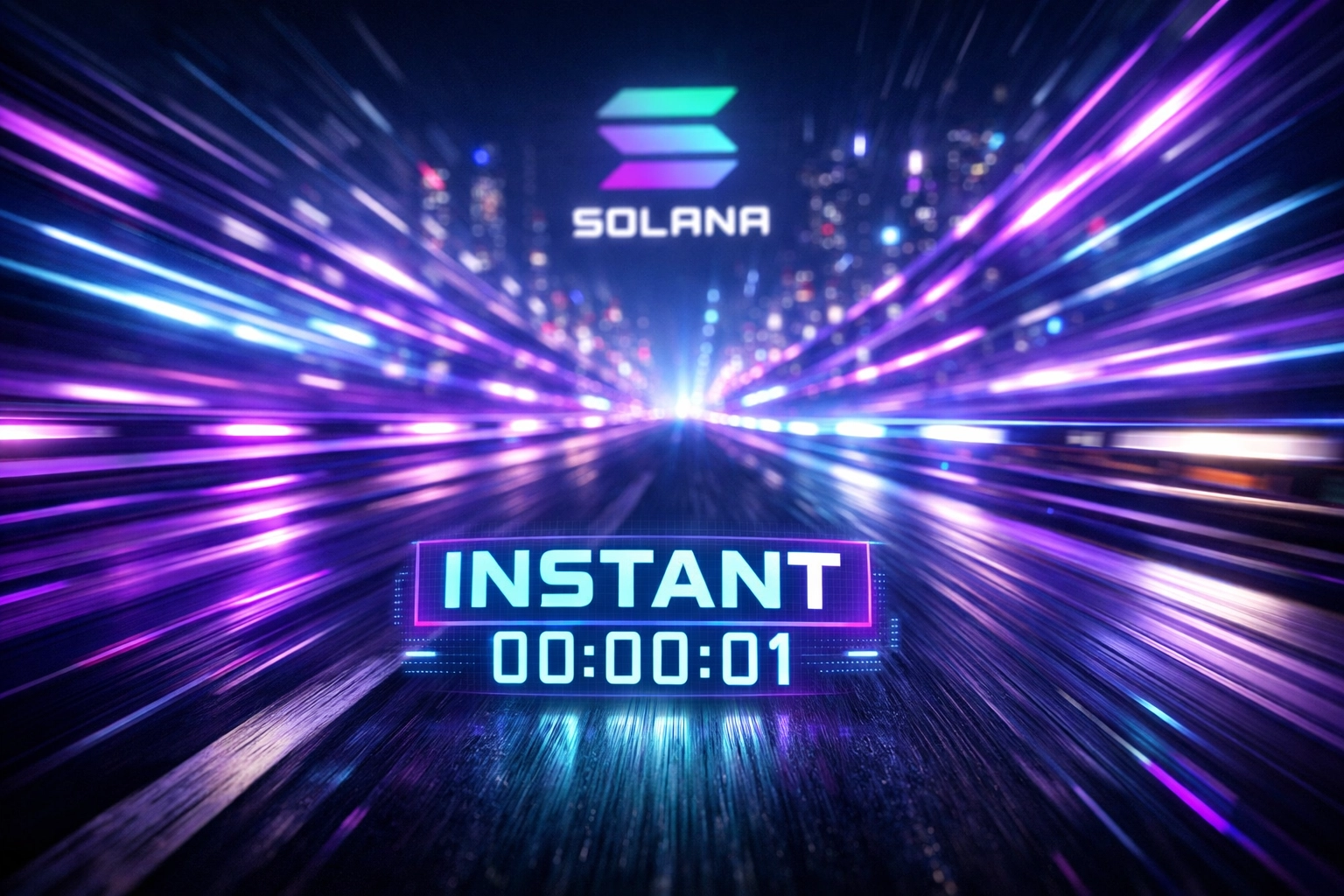 Solana blockchain instant payment settlement with fast transaction processing