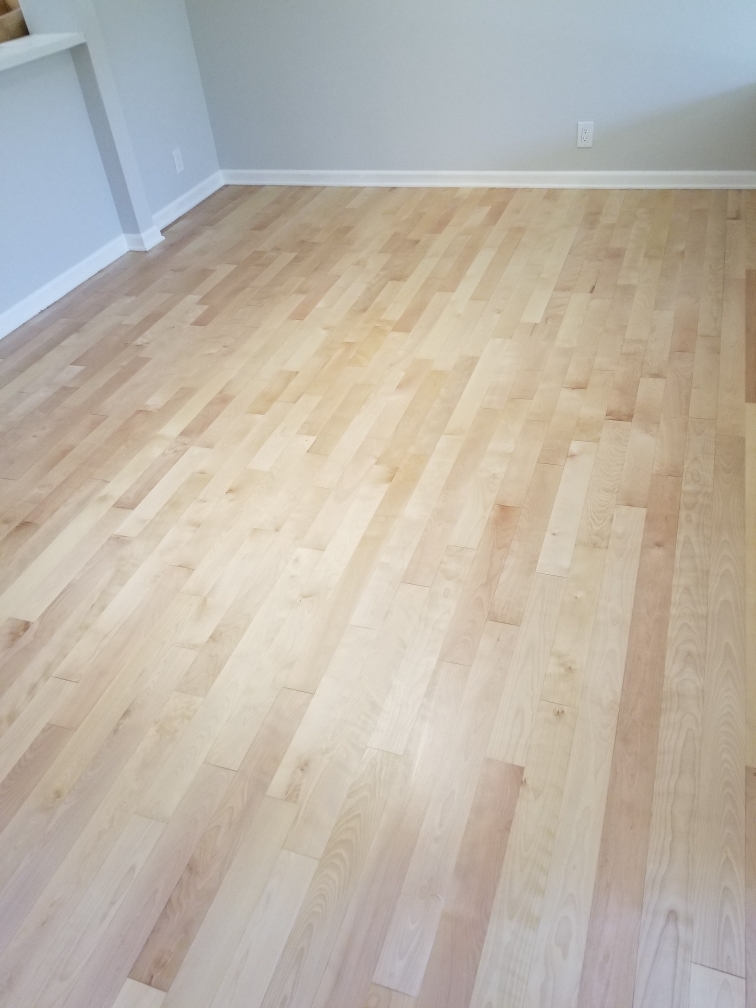 Natural Maple Hardwood Floor Installation