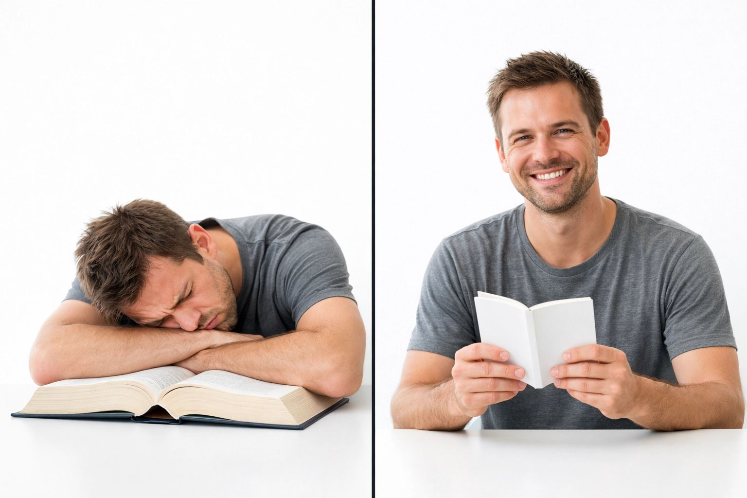 Reader struggling with thick novel versus happily finishing a short mystery book under 100 pages