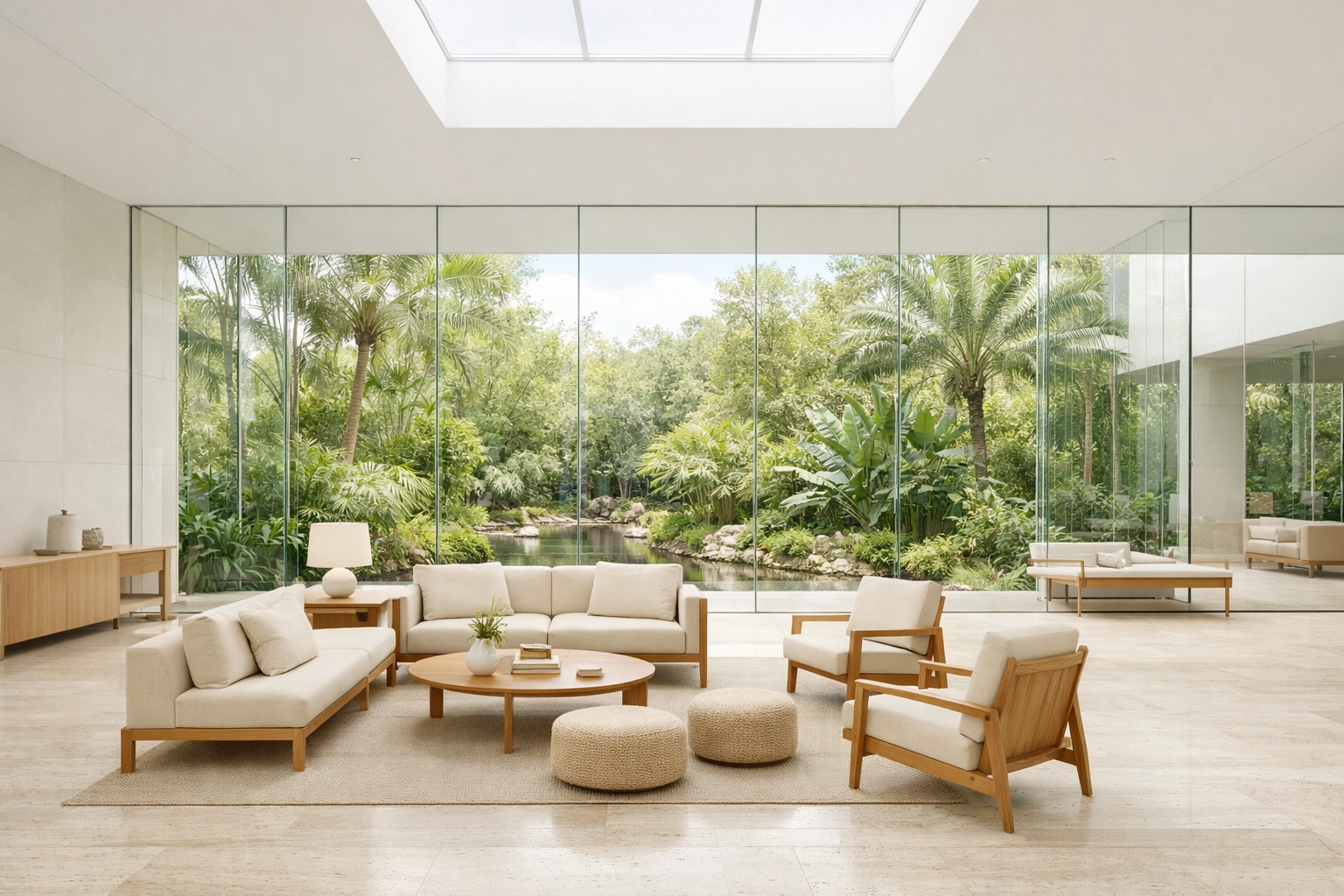 Modern hotel lobby with open views illustrating the scalability of an open hotel management software.