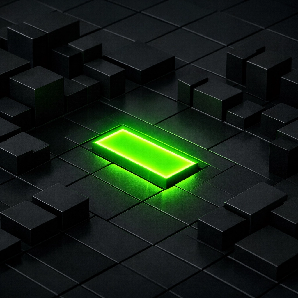 A glowing neon green premium SEO slot on a dark digital city grid for San Diego auto shop marketing.