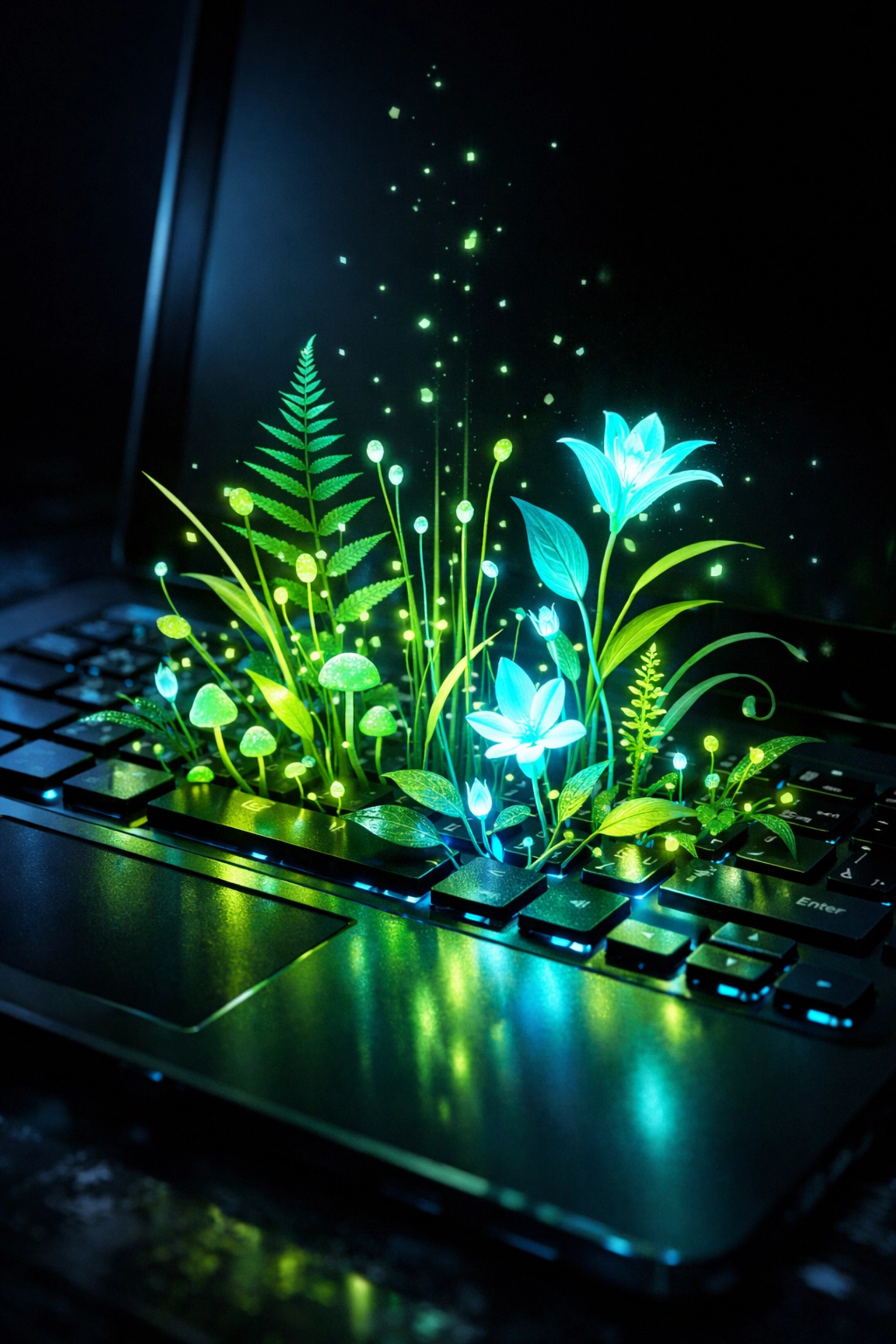 Growing digital garden symbolizing fresh website content for SEO optimization