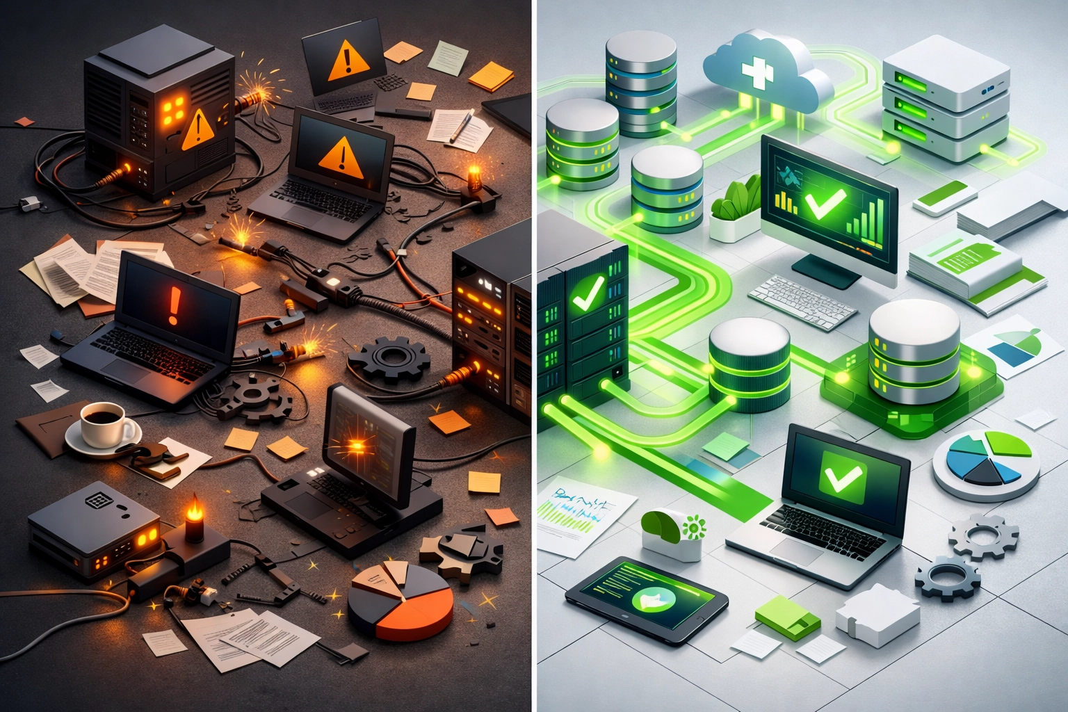 Comparison of failed versus successful ServiceNow ITOM implementation partner outcomes