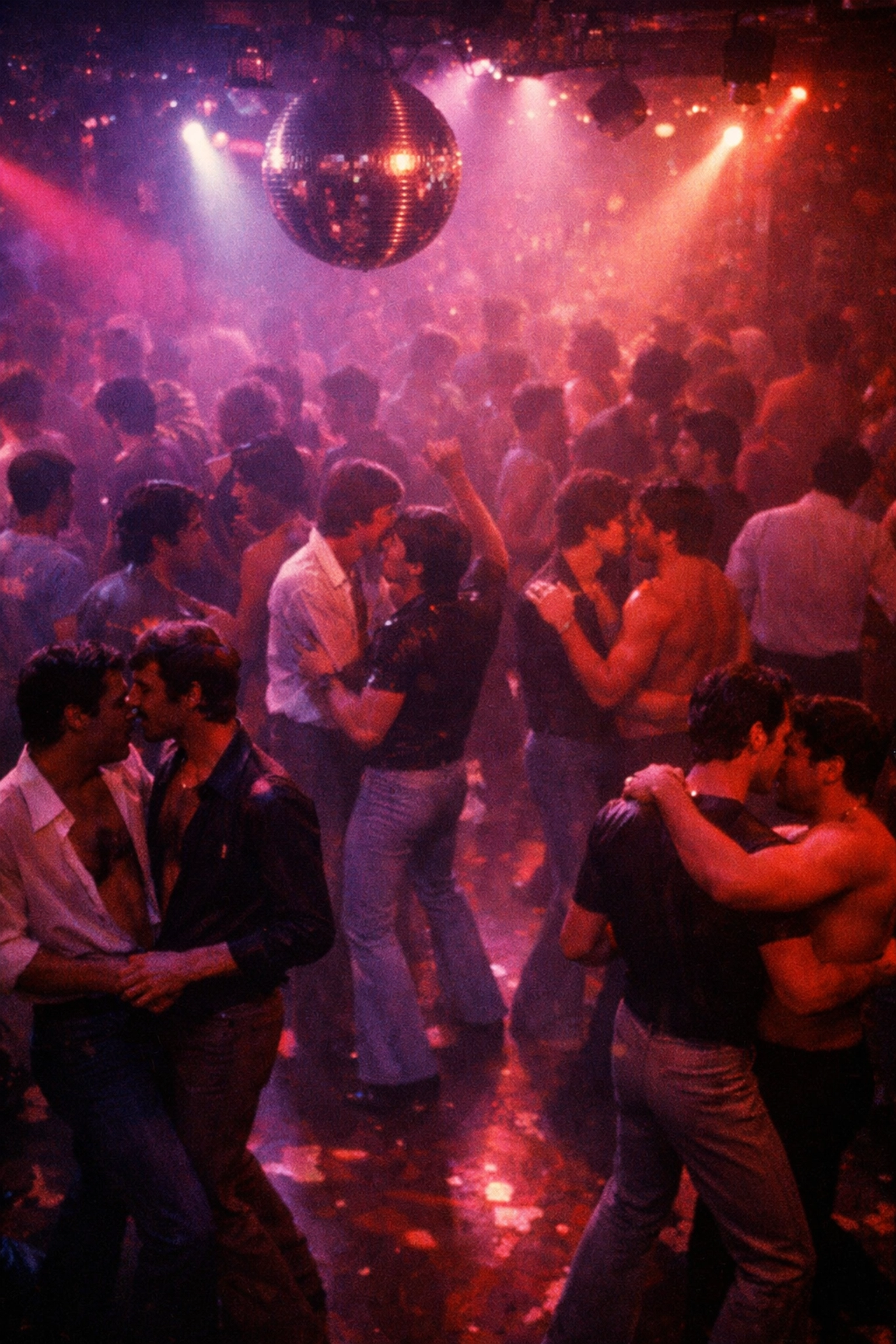 1970s New York gay disco scene depicting post-Stonewall celebration and nightlife freedom