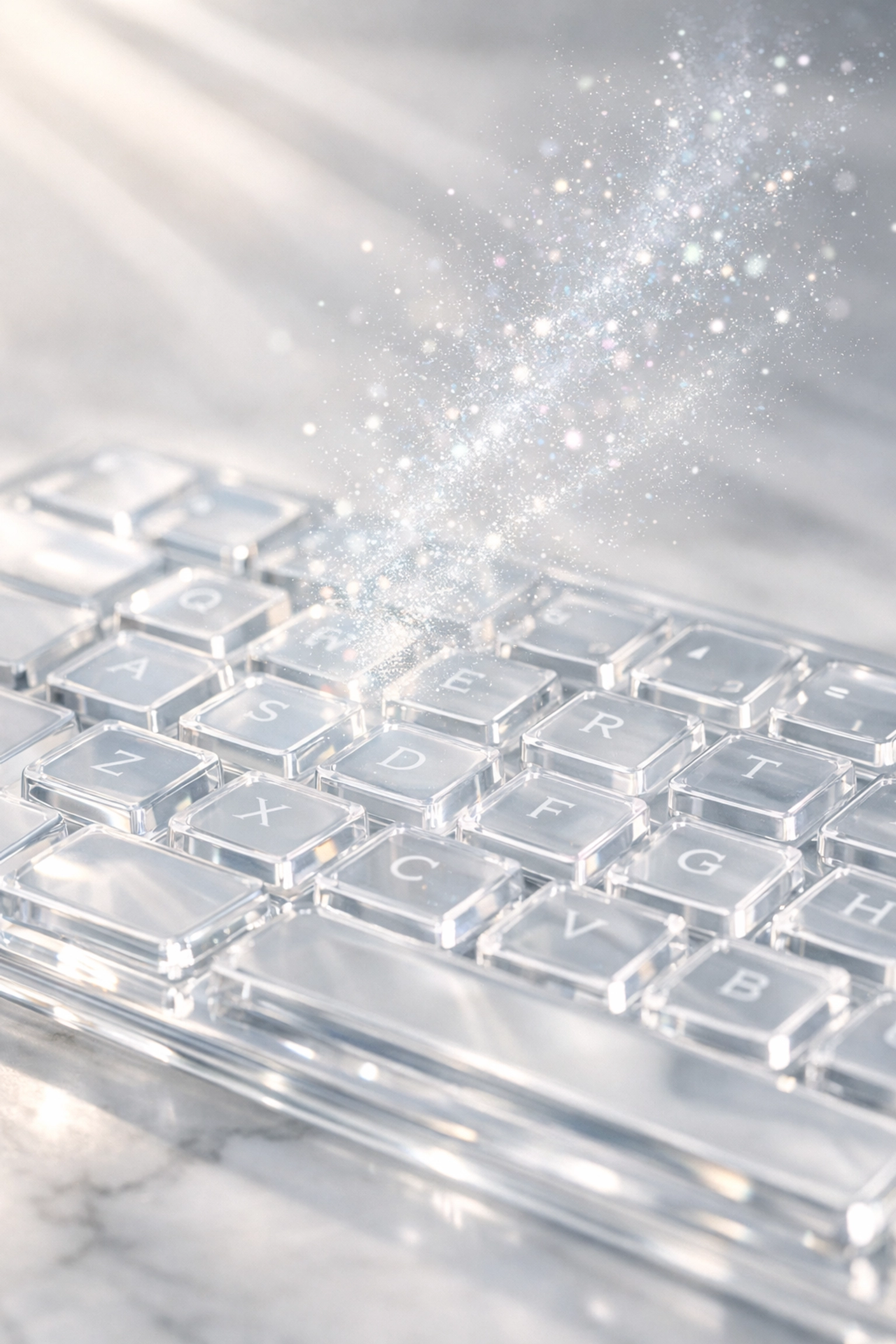 Modern keyboard symbolizing efficient content creation at an AI agency.