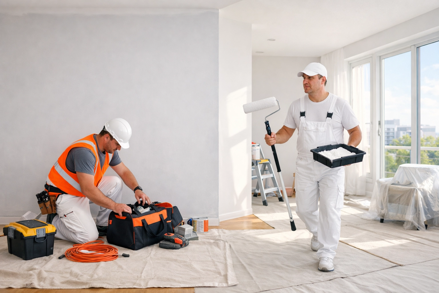 Efficient multi-trade hand-off during a property renovation to ensure fast unit turnarounds and reliability.