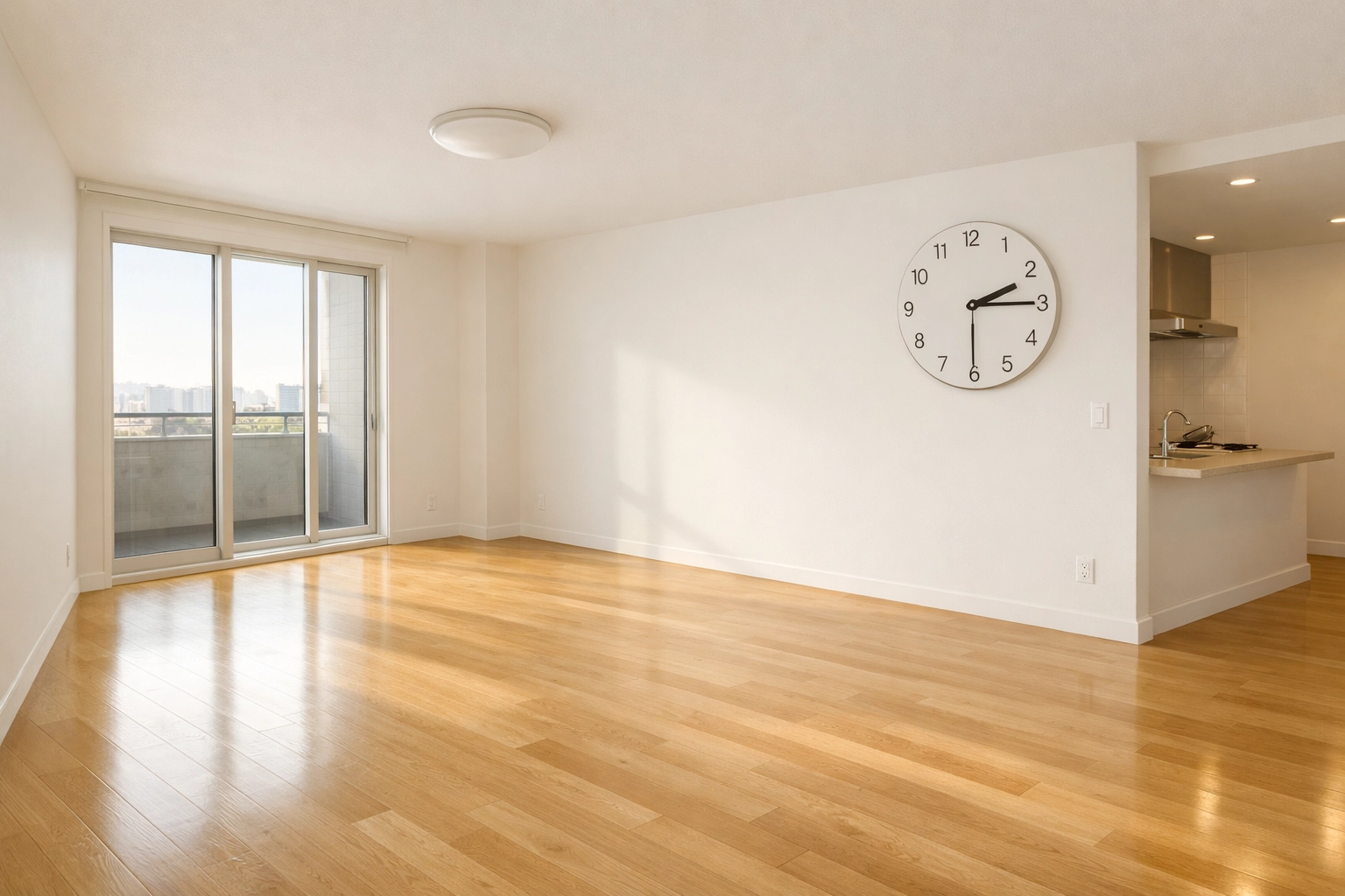 Empty apartment unit with proper buffer time between tenant turnovers