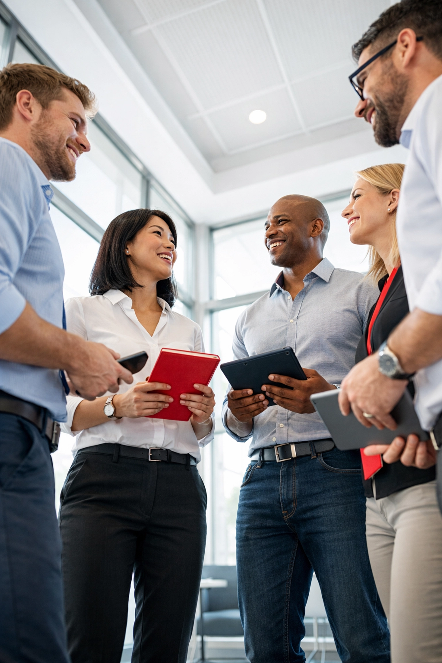 Daily standup meeting for enterprise program rescue with delivery team collaboration