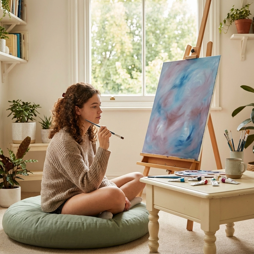 art therapy teen communication painting session