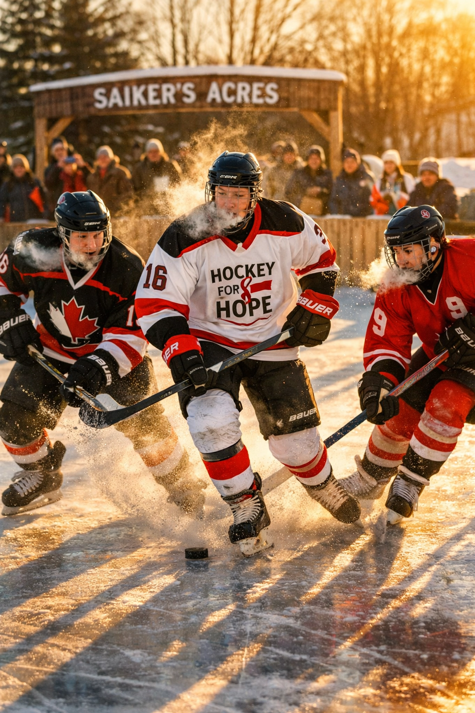 Hockey players compete in World's Longest Hockey Game charity event near Edmonton