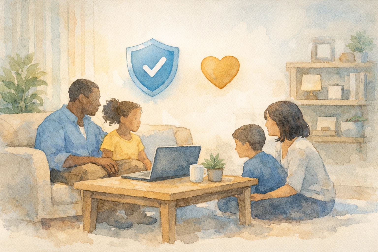 [IMAGE] Safe digital home illustration