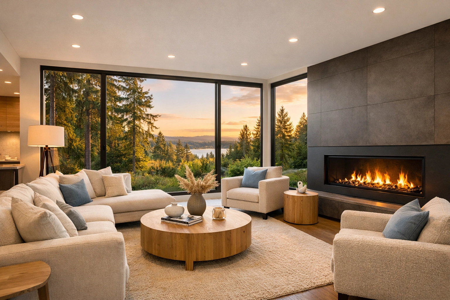 Professionally staged luxury real estate on the Eastside with scenic Pacific Northwest views.