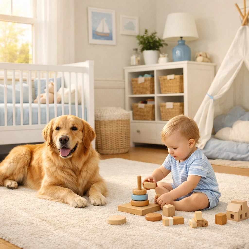 Safe and allergen-free nursery with clean floors after a professional move-in cleaning in Massachusetts.