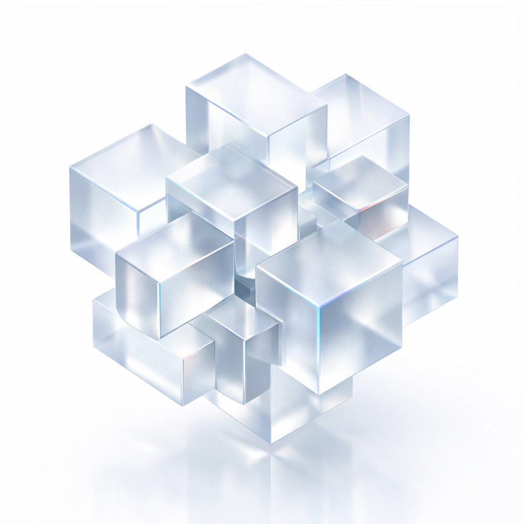 Seamlessly interlocking geometric shapes symbolizing the business systems and path to success at a Houston real estate brokerage.